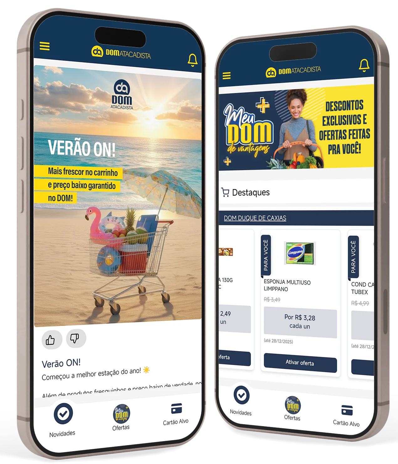 Aplicativo Dom Atacadista no celular